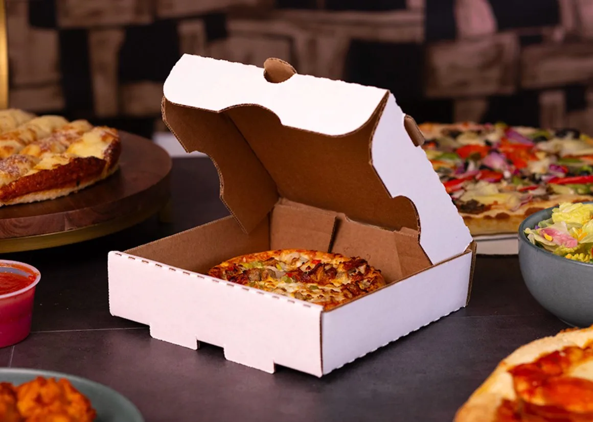 Caja Corrugada Blanca para Pizza 7″ x 7″