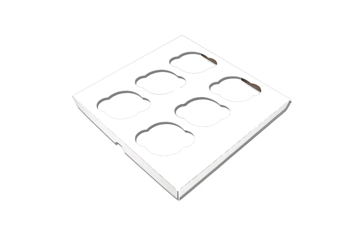 Inserto para 6 Cupcakes 10 x 10 pulgadas