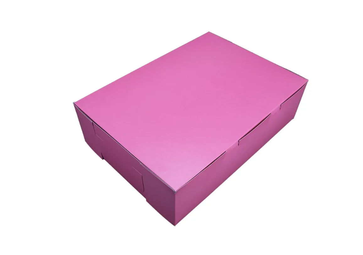 Caja Rosa para Panadería  14X10X4"