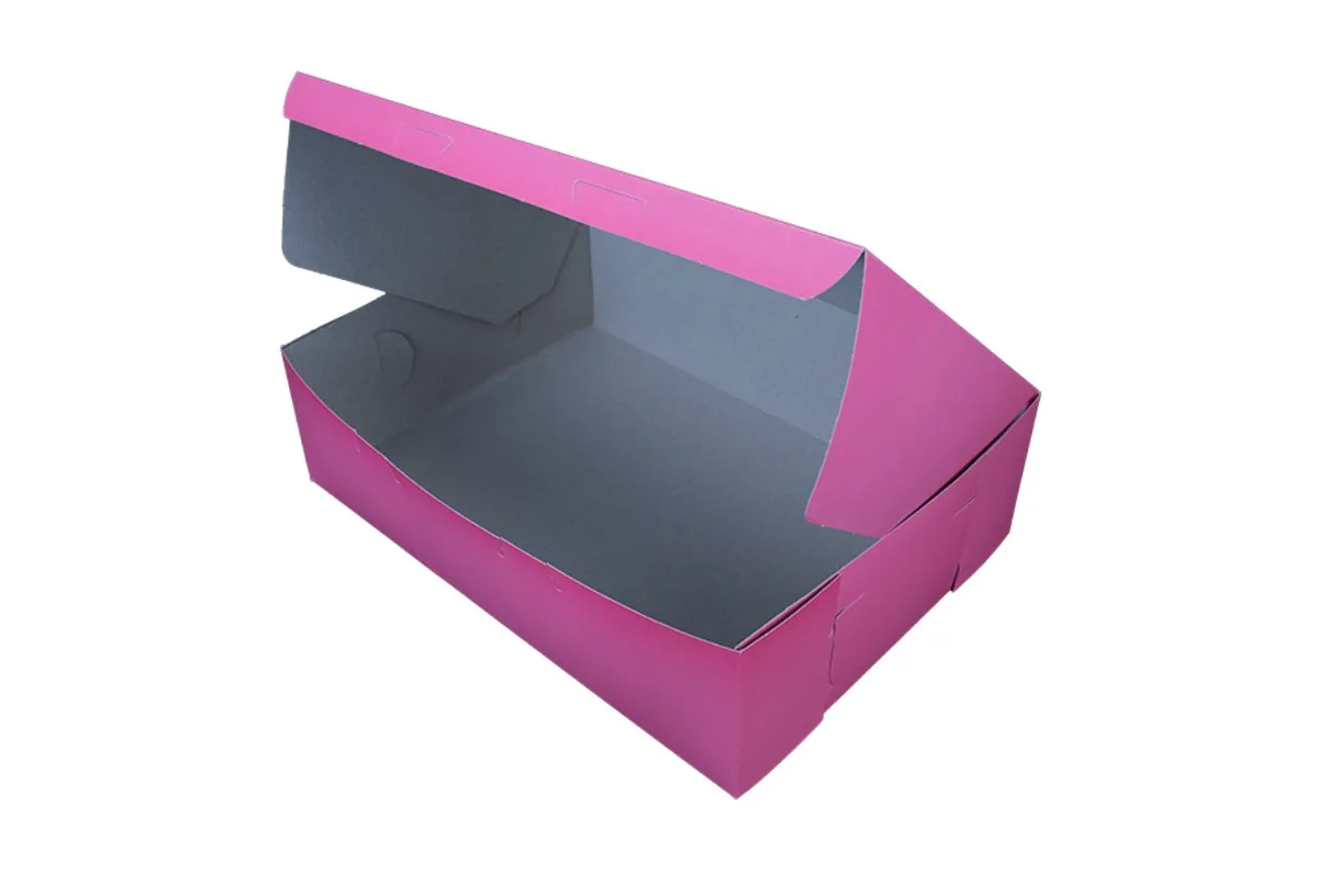 Caja Rosa para Panadería  14X10X4"