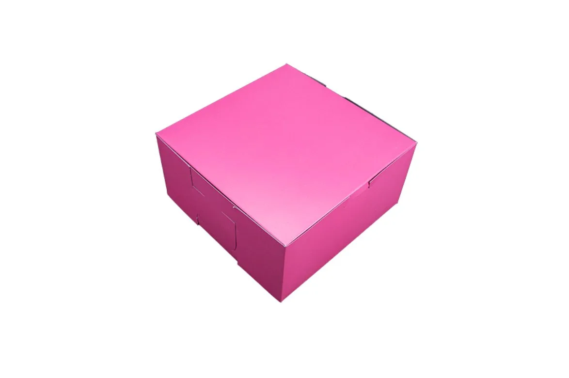 Caja Rosa para Panadería  8X8X4"