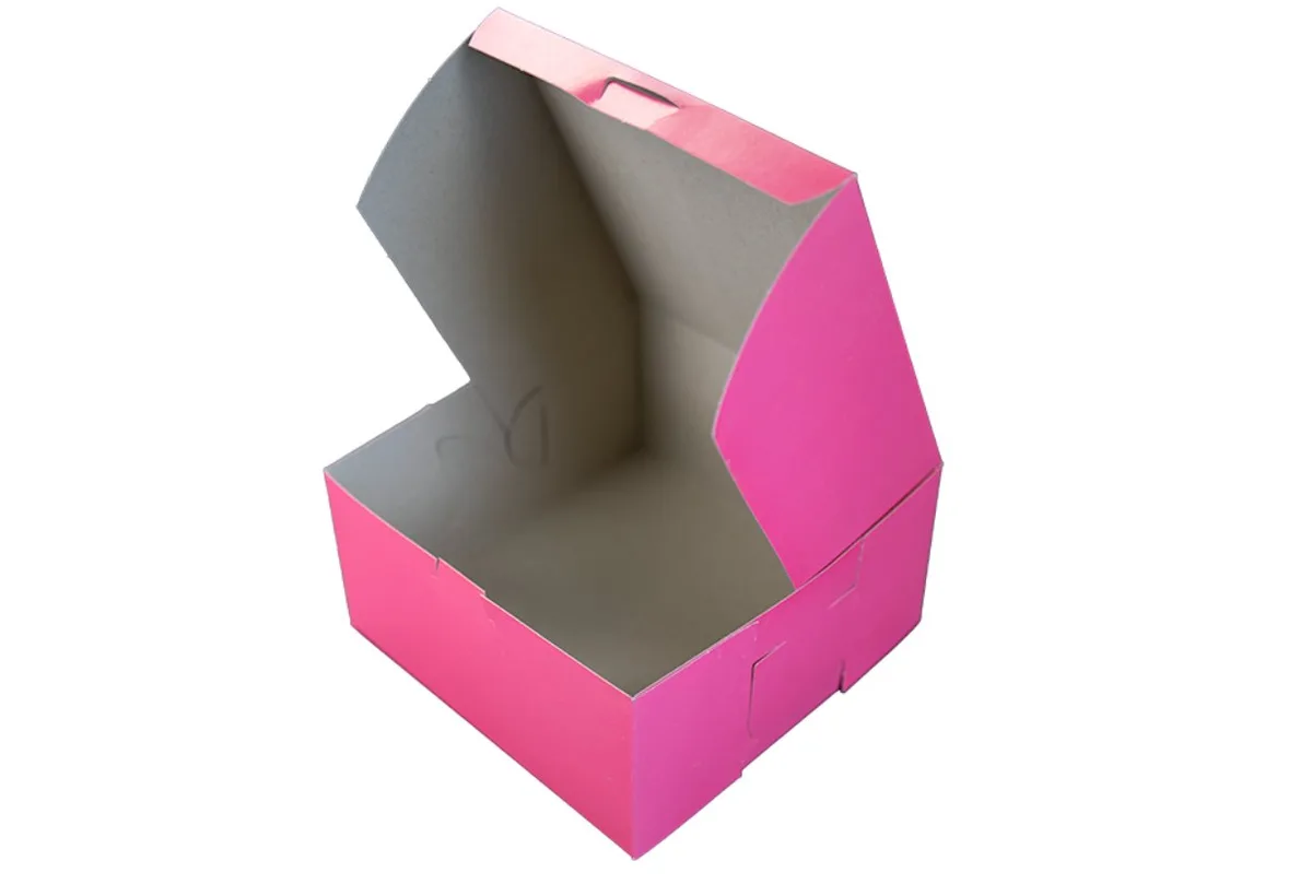 Caja Rosa para Panadería  8X8X4"