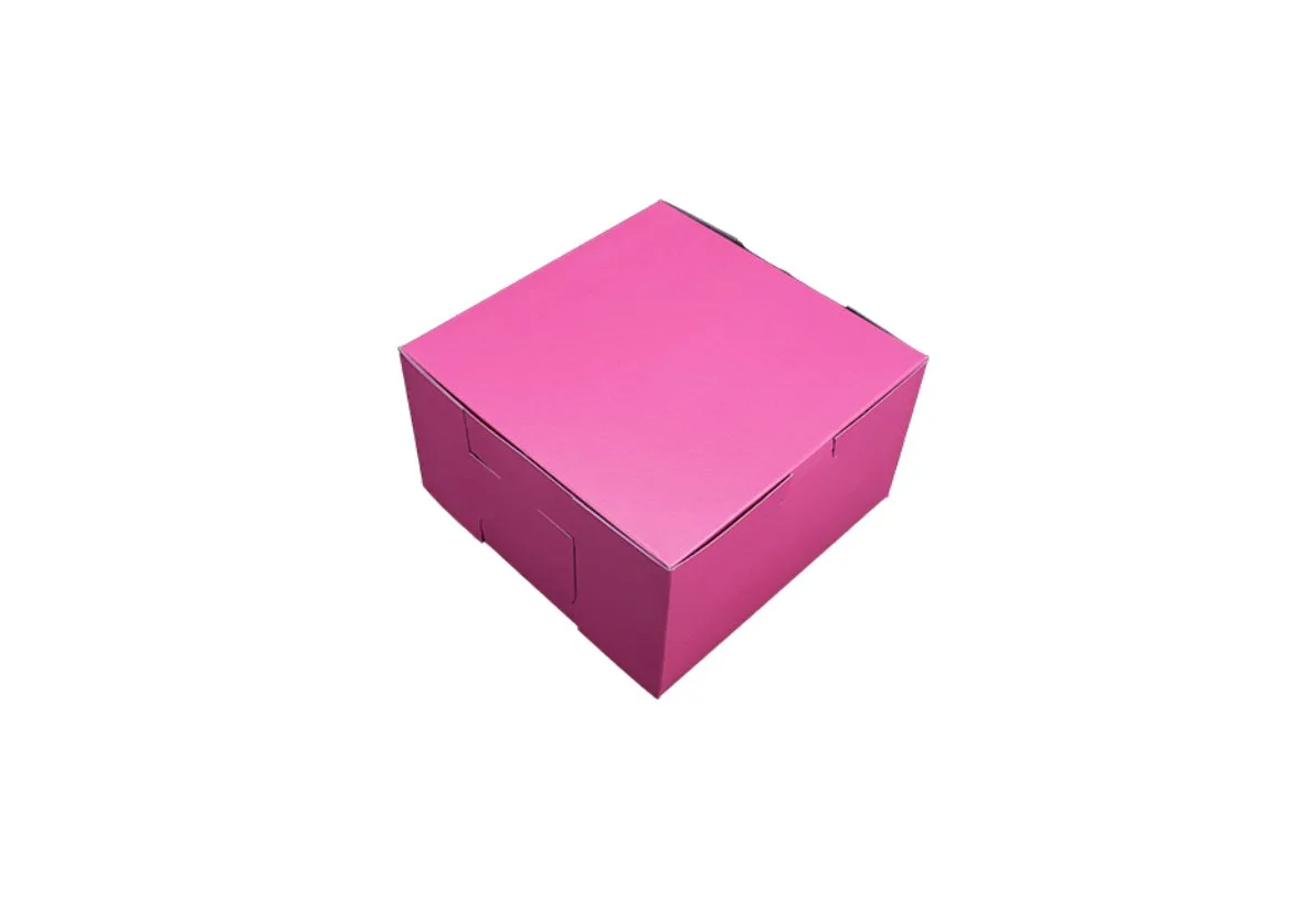 Caja Rosa para Panadería 7X7X4