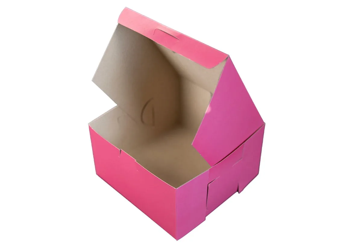 Caja Rosa para Panadería 7X7X4