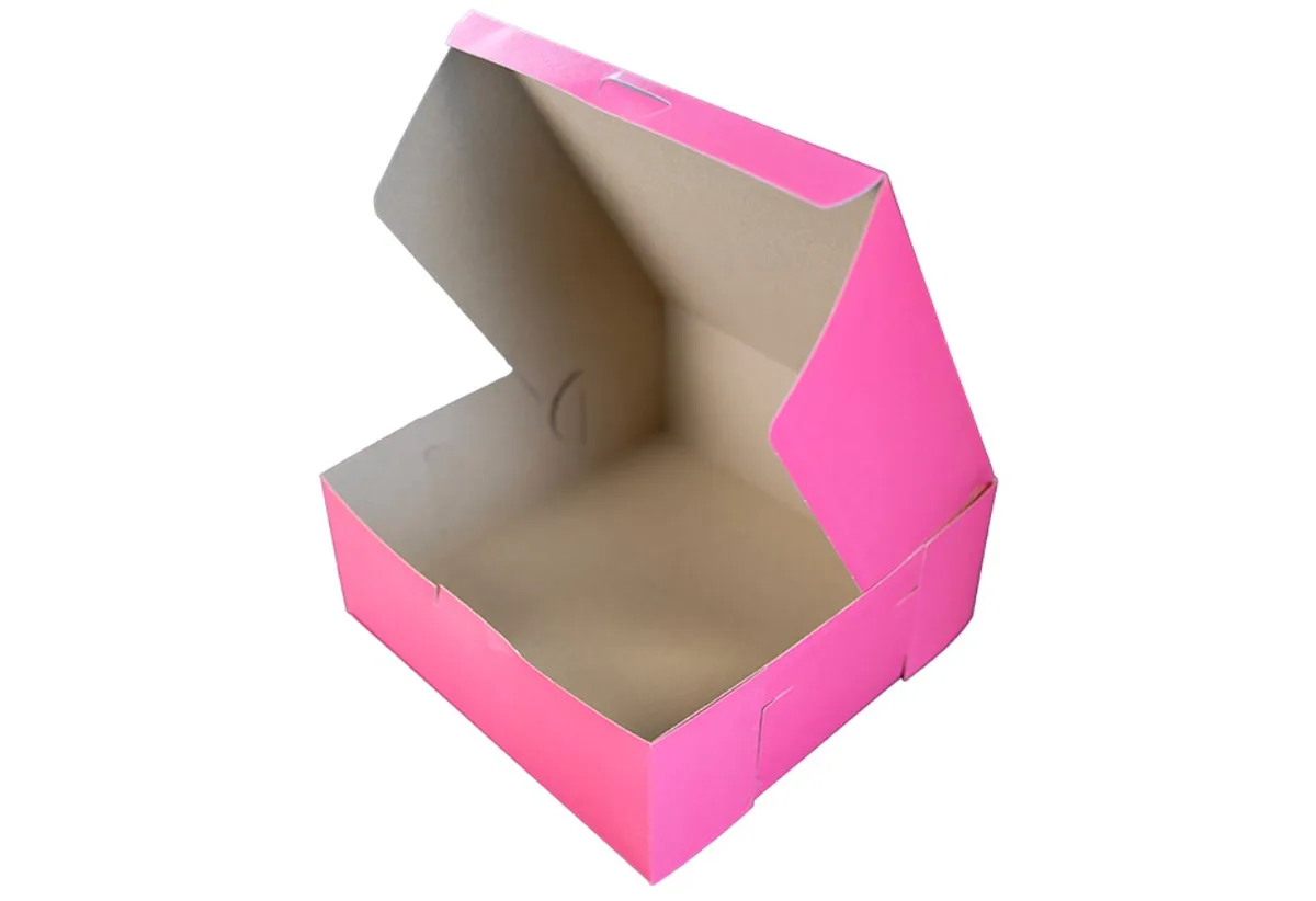 Caja Rosa para Panadería  10X10X4"