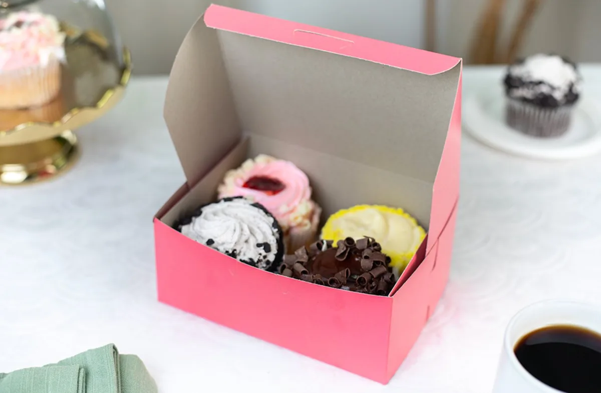 Caja Rosa para Panadería 7X5X3X"