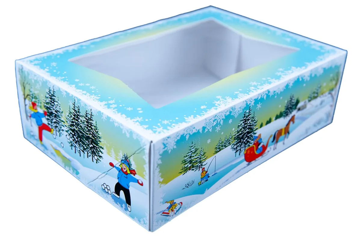 Caja Winter Wonderland para Panadería  20.3X14.6X6.4