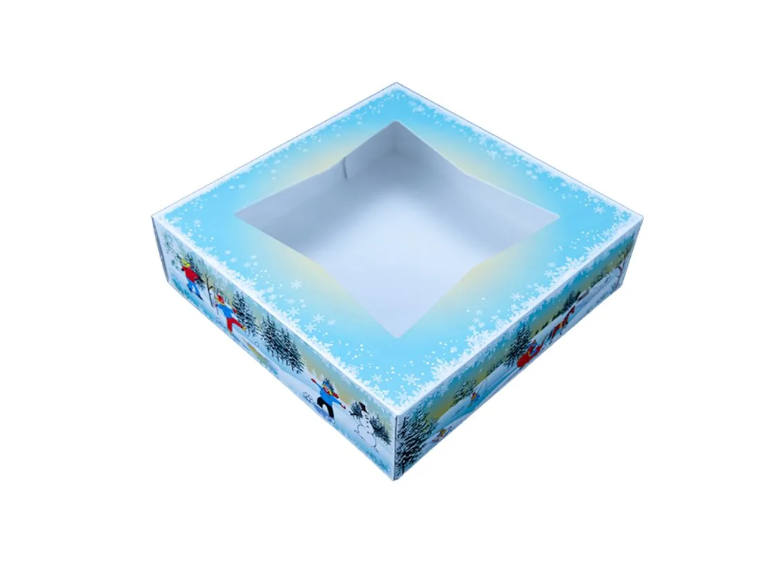 Caja Winter Wonderland para Panadería 9X9X2- 1/2