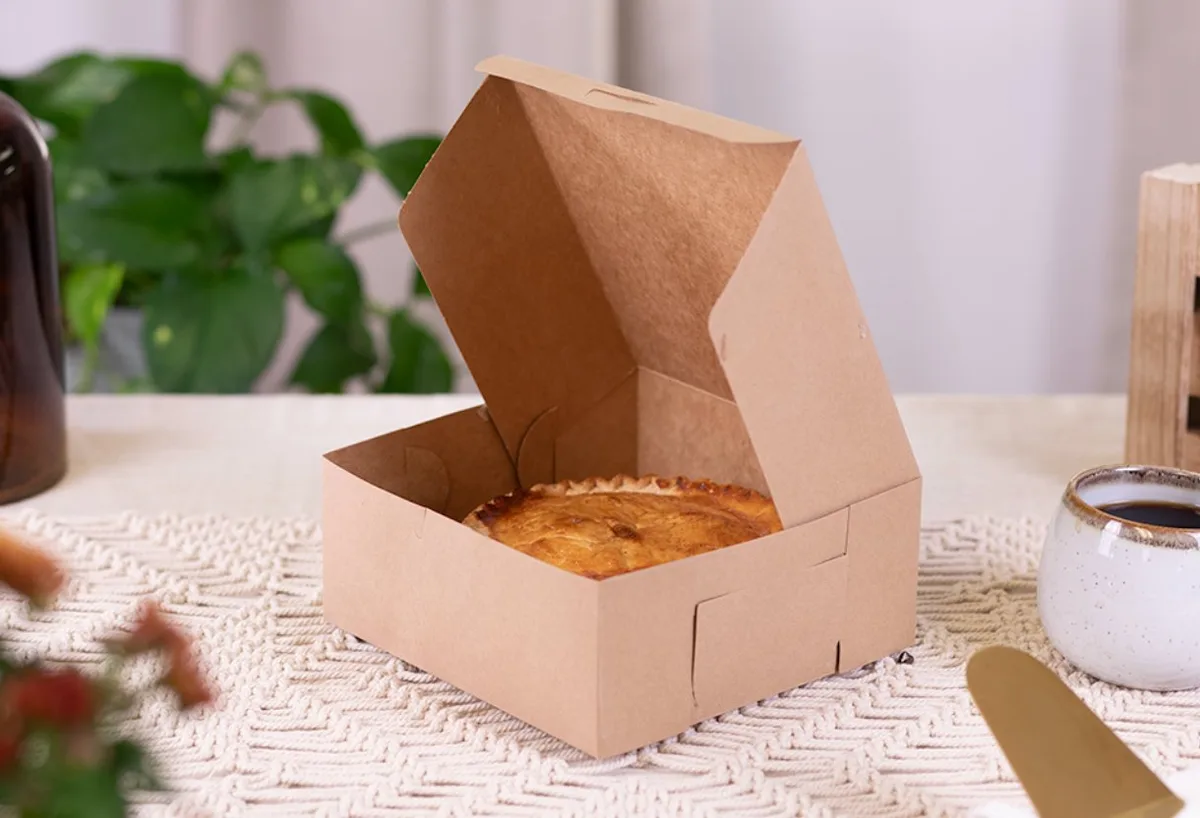 Caja Premium Kraft para Panadería  7x7x3"