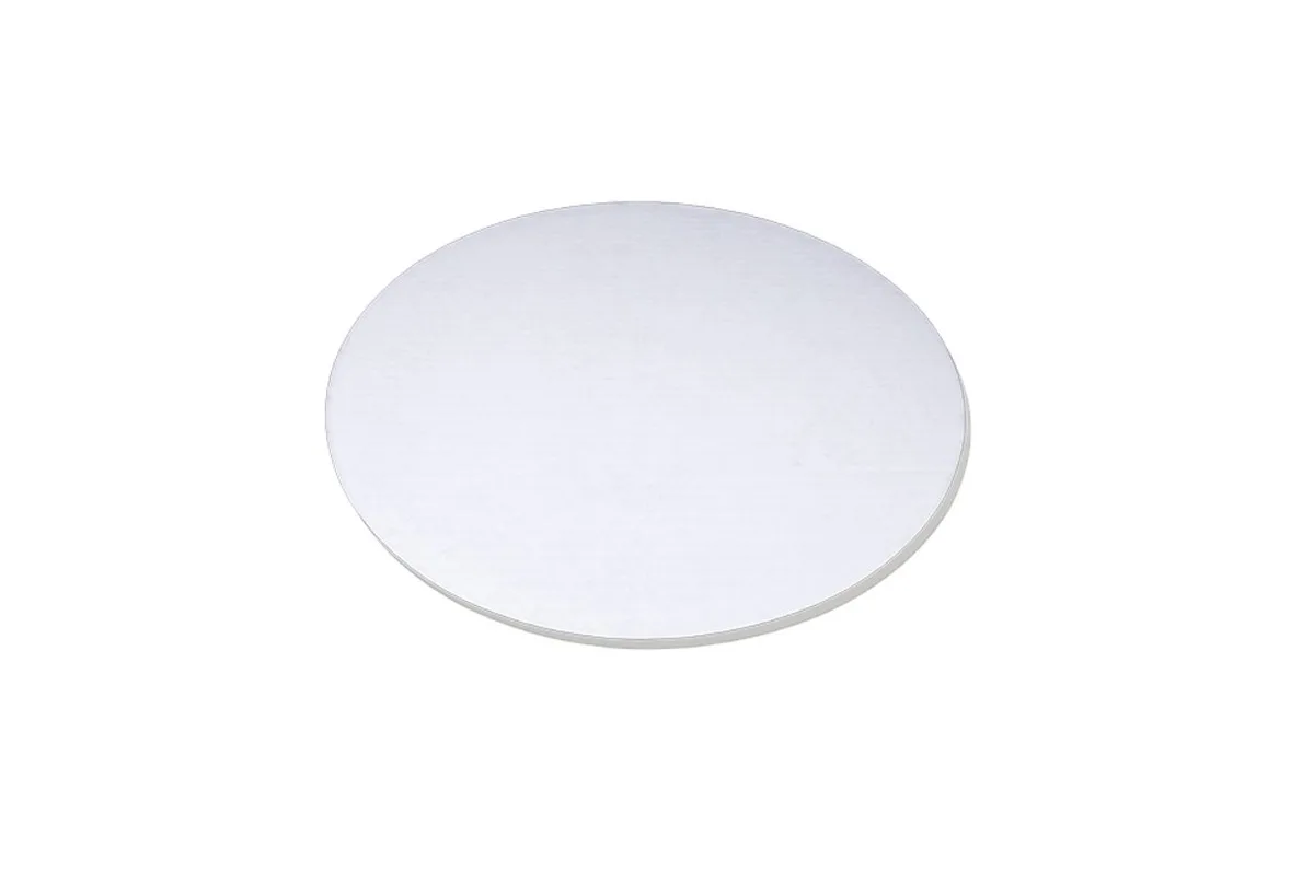 Base Circular Blanca Moteada de Cartón Corrugado 18"