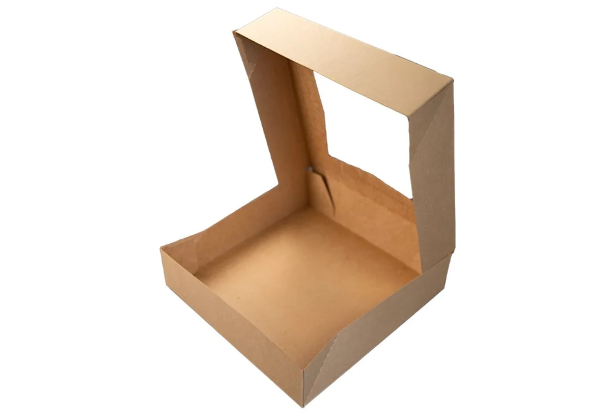 Caja para Panadería con Ventana Kraft 10X10X2.5"