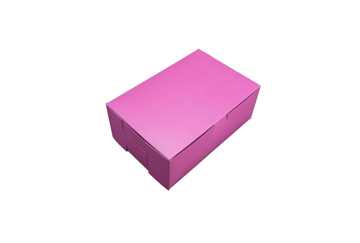Caja Rosa para Panadería 9X6X3.5"