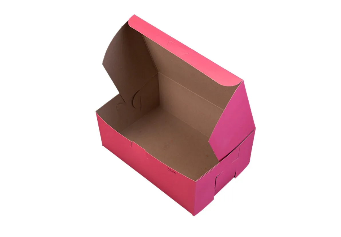 Caja Rosa para Panadería  9X6X3.5"