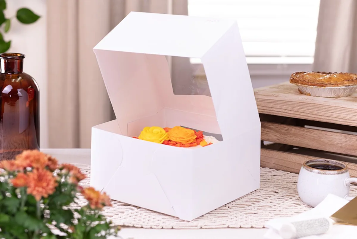 Caja para Panadería con Ventana 9X9X5"