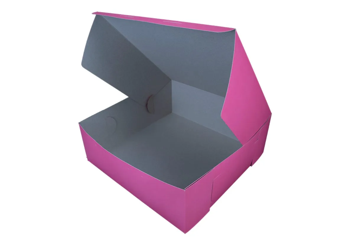 Caja Rosa para Panadería 14X14X5"