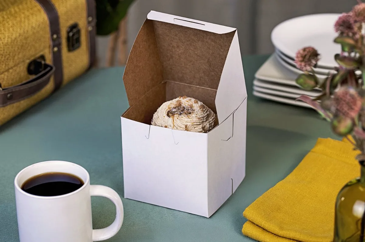 Caja Premium para Panadería 4.5X4.5X4.5"