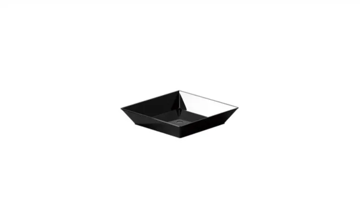 Plato Cuadrado Línea Petite Negro